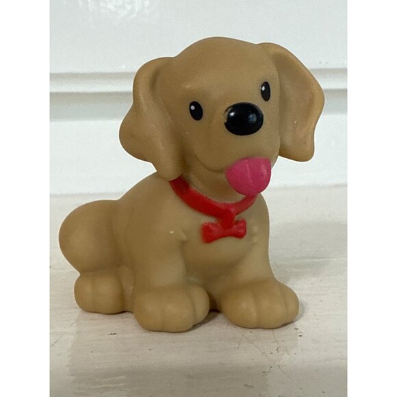 Fisher Price Little People Advent Calendar Christmas Dog Tan Puppy Tongue Out - Picture 1 of 5